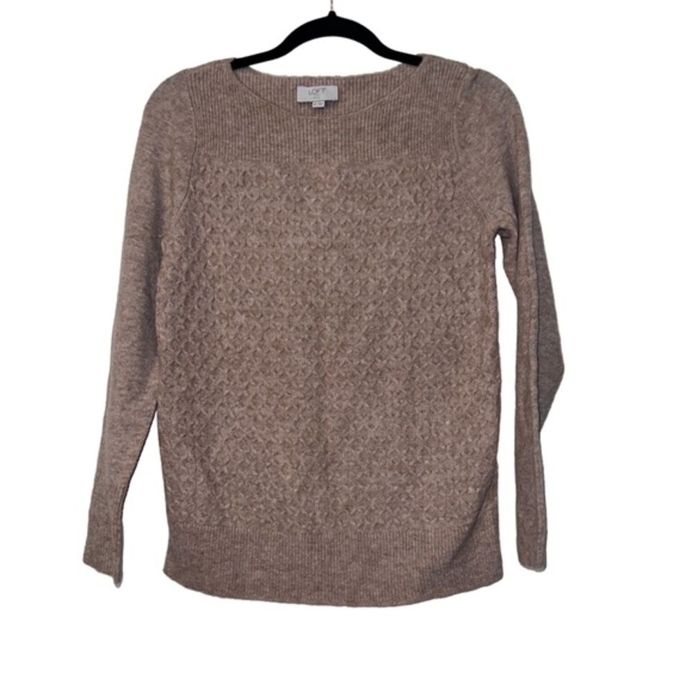 NWT Loft petite brown knit‎ sweater size S